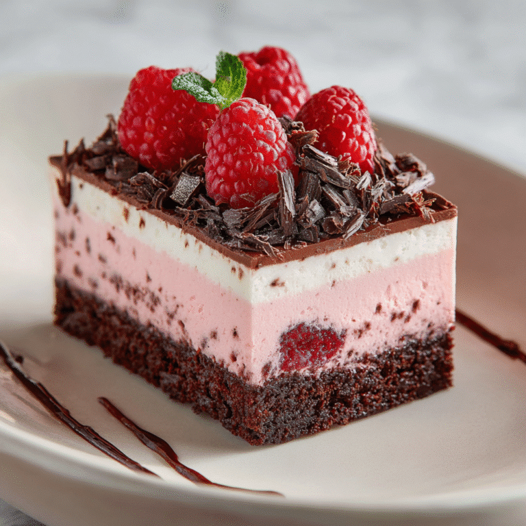 Stunning Dark Chocolate Raspberry Mousse Cake