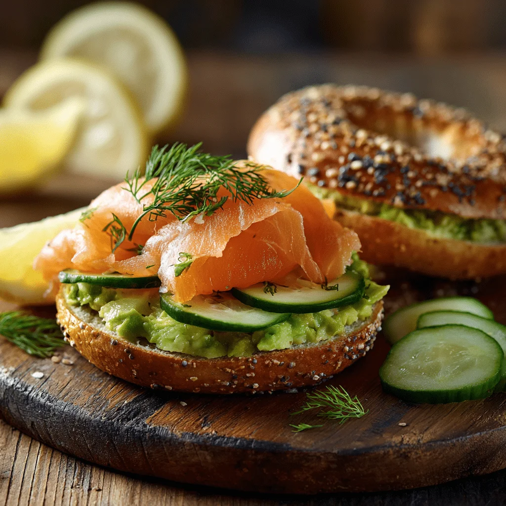 Smoked Salmon and Avocado Bagel Recipe