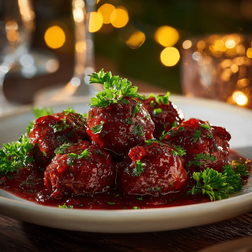 Best Christmas Cranberry Meatballs | Sweet & Savory Holiday Party Appetizer﻿