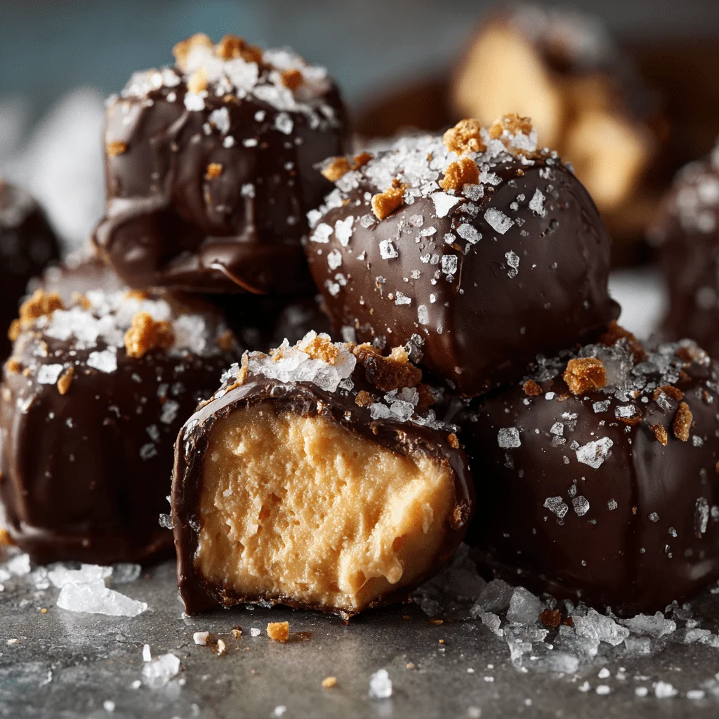 Frozen Peanut Butter Yogurt Bites in Glossy Dark Chocolate