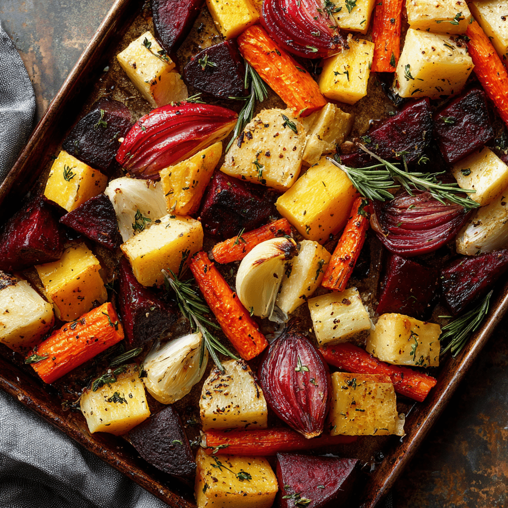 Amazing Easy Roasted Root Vegetables