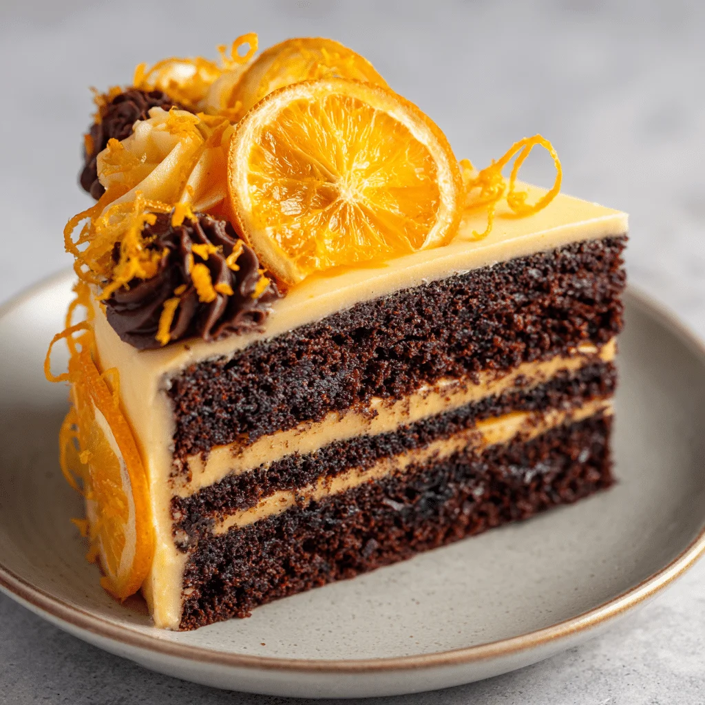 The Ultimate Chocolate Orange Cake: Easy & Moist 2 Moist two-layer chocolate orange cake with orange-infused batter, bright citrus frosting, and candied orange garnish—45-minute zesty delight