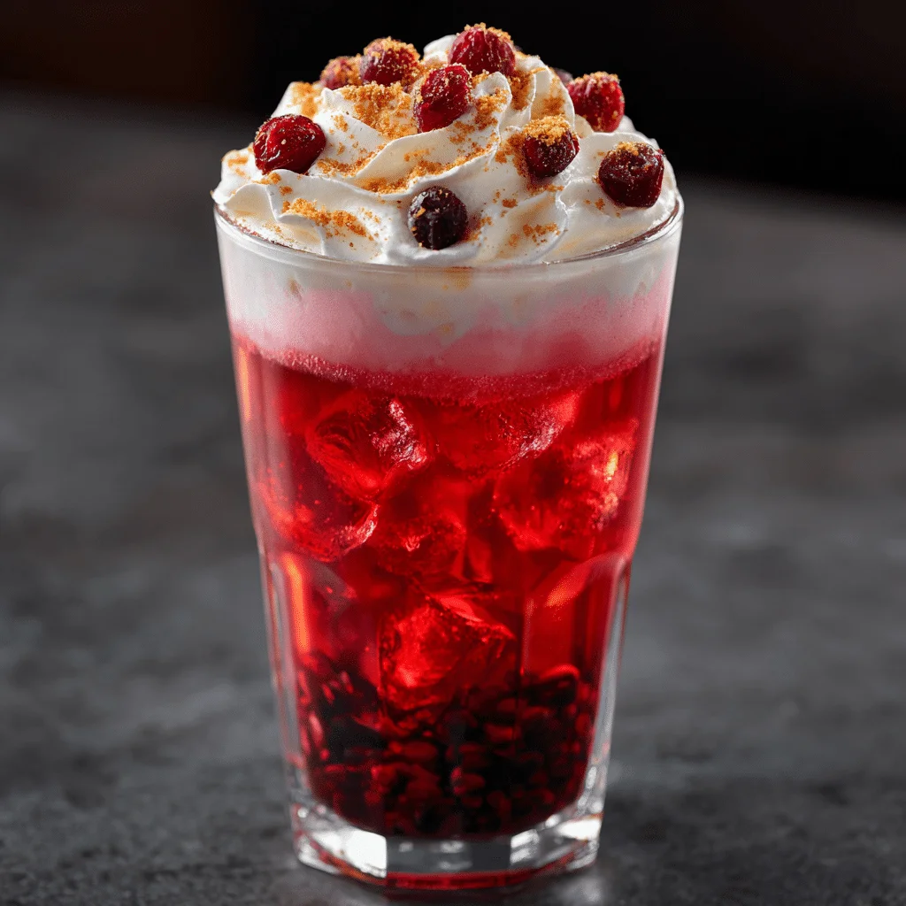 Wonderful Cranberry Tea Latte Recipe 1 Nostalgic cranberry tea latte—tart cranberry syrup, black tea, steamed milk, whipped cream, spiced orange sugar, and dried cranberries