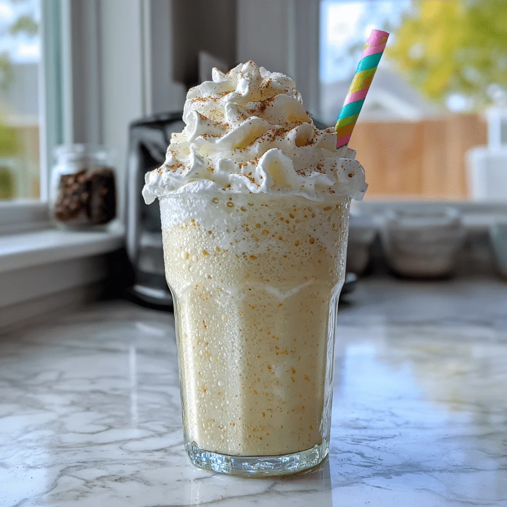 Amazing Vanilla Bean Frappuccino Recipe 2 Creamy iced vanilla bean frappuccino—blended ice, milk, vanilla ice cream, sugar, whipped cream topping for homemade cafe bliss