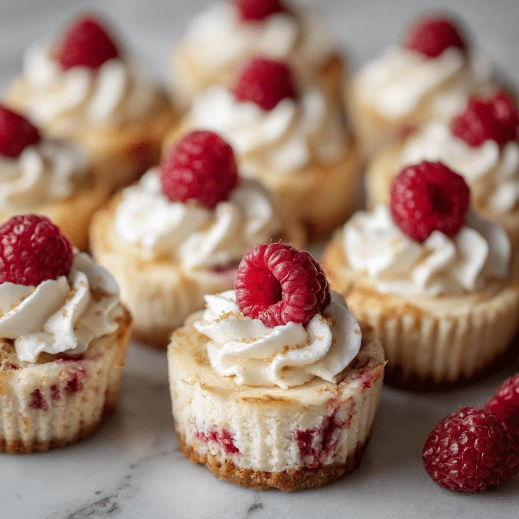 Keto cheesecake bites with raspberry swirl, sugar-free whipped cream, and fresh raspberry topping in mini muffin parchment liners.”